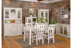 Alzata per credenza shabby chic pino massello bianco