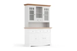 Alzata per madia shabby chic pino massello bianco e rovere