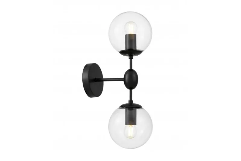 Applique bocce trasparenti nera ZODIAK W2