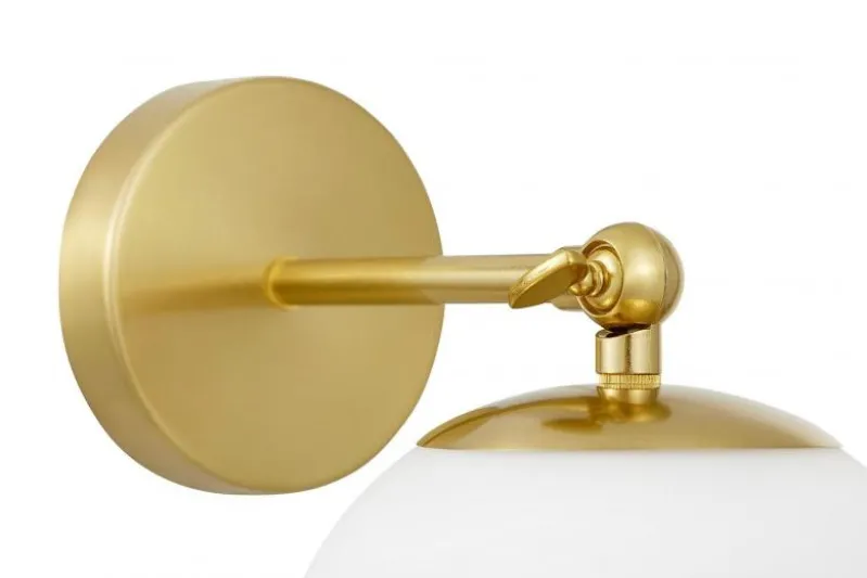 Applique da parete ottone a sfera con snodo FREDICA W1