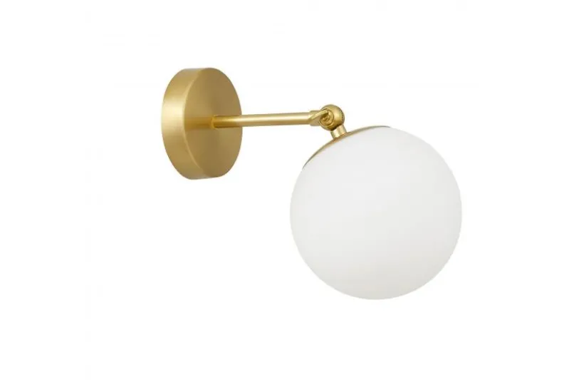 Applique da parete ottone a sfera con snodo FREDICA W1