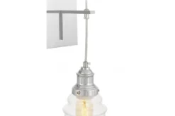 Applique doppia cromata vetro trasparente MOLETTI W2