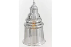 Applique industrial vintage doppia grigio fumo cromo MOLETTI W2