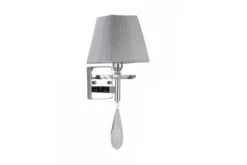 Applique lampada da parete classico di metallo cromato e cristalli VALENTINA W1