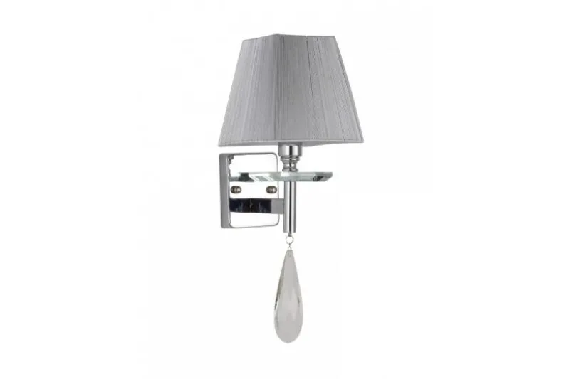Applique lampada da parete classico di metallo cromato e cristalli VALENTINA W1