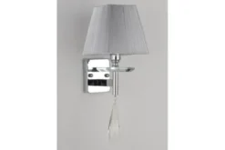 Applique lampada da parete classico di metallo cromato e cristalli VALENTINA W1