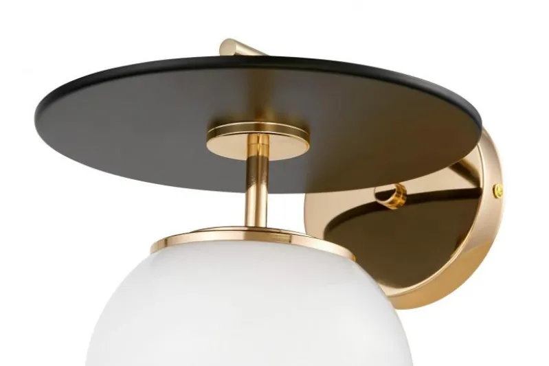 Applique lampada da parete di design colore nero oro DALTONA