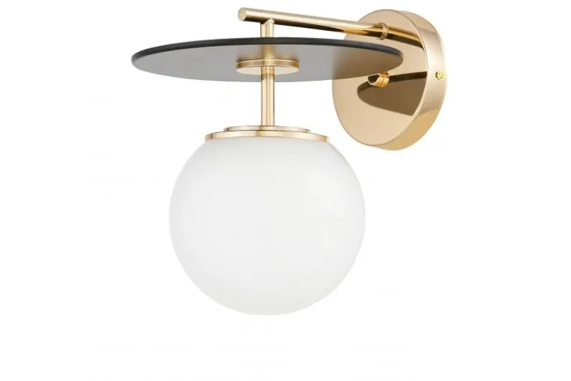 Applique lampada da parete di design colore nero oro DALTONA