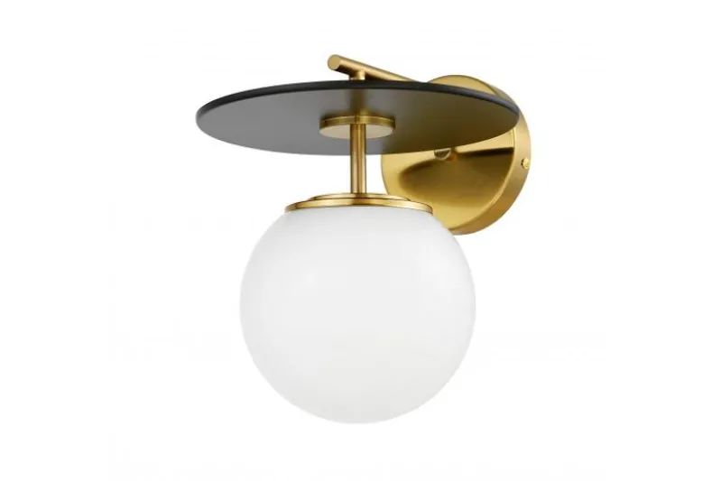 Applique lampada da parete di design colore nero ottone DALTONA