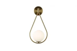 Applique lampada da parete di design colore ottone FORNERI D15