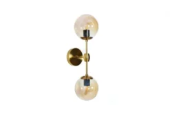 Applique lampada da parete di design in ottone con sfere vetro ZODIAK W2