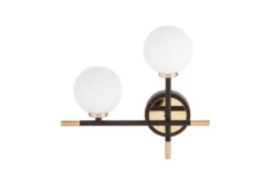 Applique lampada da parete di design MARSIADA NEO Nero Oro