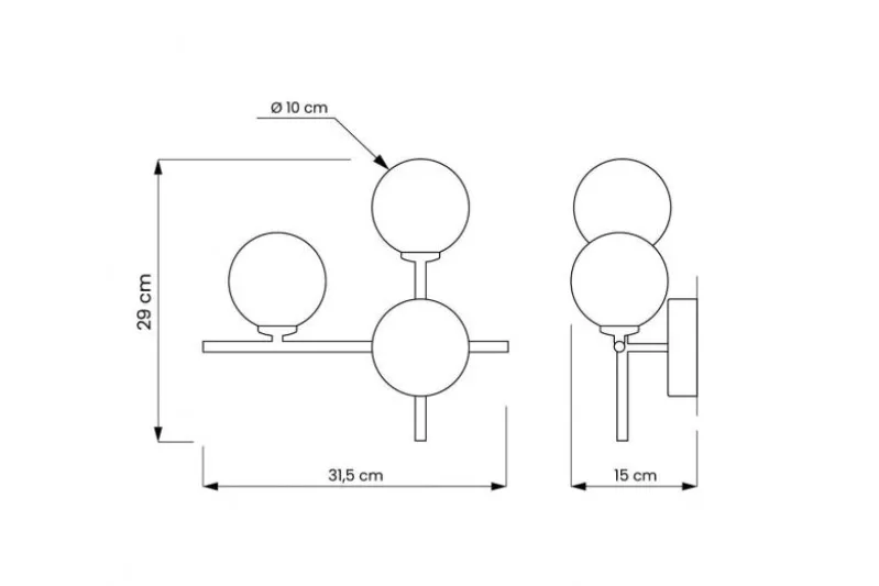 Applique lampada da parete di design MARSIADA NEO Oro