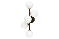 Applique lampada da parete di design MARSIADA W5 Nero Oro