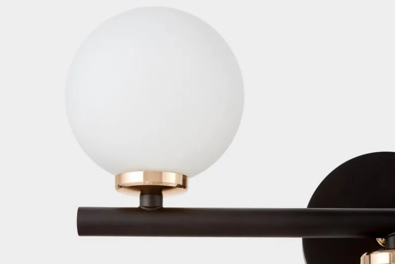 Applique lampada da parete di design MARSIADA W3 Nero Oro