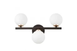 Applique lampada da parete di design MARSIADA W3 Nero Oro