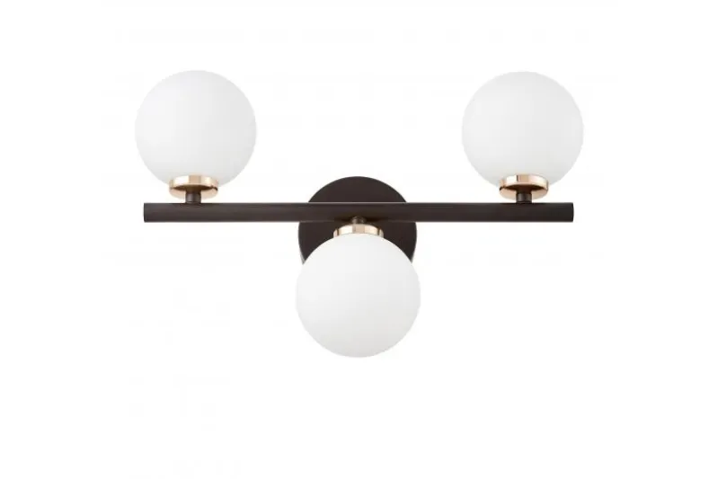 Applique lampada da parete di design MARSIADA W3 Nero Oro