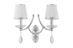 Applique lampada da parete Dominni W2 Cromato