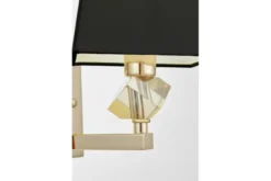 Applique lampada da parete dorata con paralume nero MONTERO W1