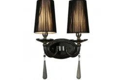 Applique lampada da parete FABIONE W2 Nero