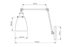 Applique lampada da parete FABI PRO GRIGIO W2