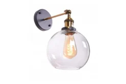 Applique lampada da parete in vetro a sfera Navarro