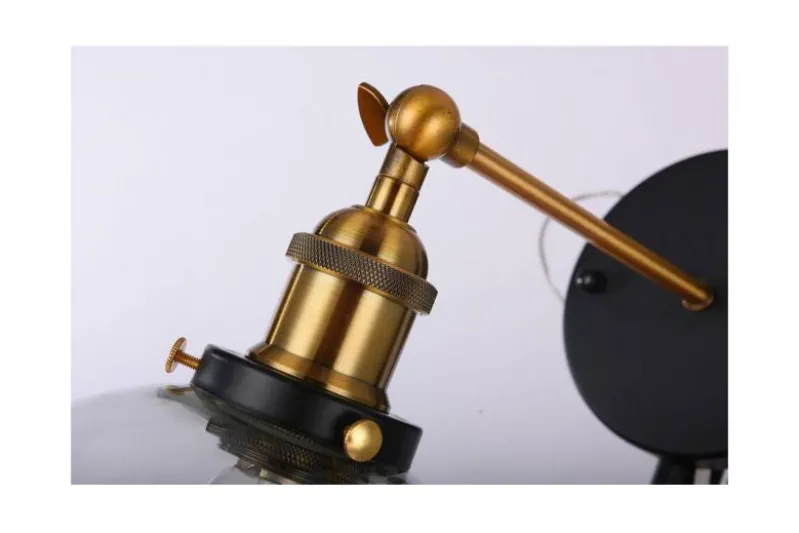 Applique lampada da parete in vetro a sfera Navarro