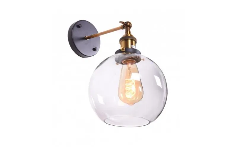 Applique lampada da parete in vetro a sfera Navarro