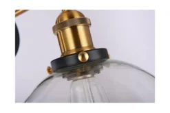 Applique lampada da parete in vetro a sfera Navarro