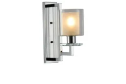 Applique lampada da parete moderno di metallo colore cromo MANHATTAN W1