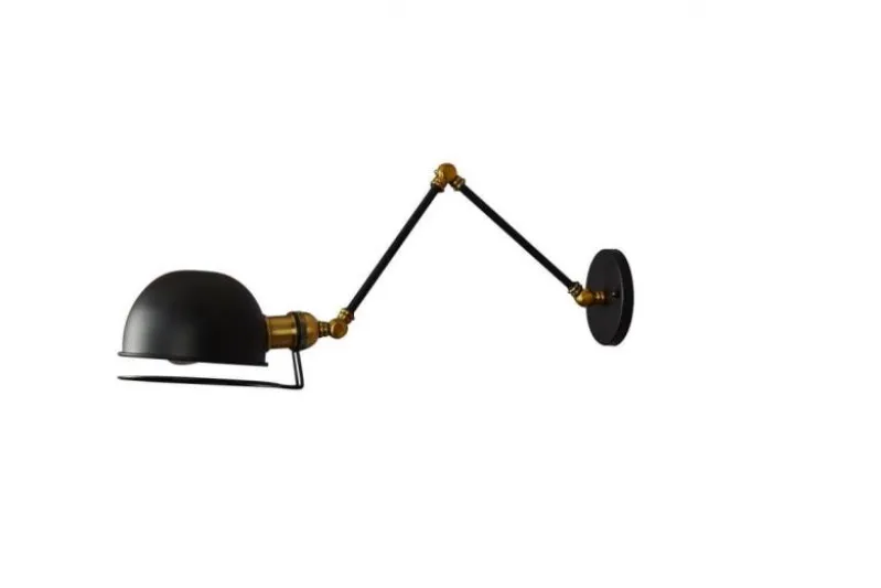 Applique lampada da parete Stile Industriale GLUM W2 Nero