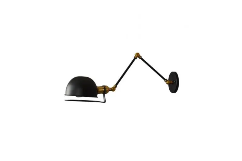 Applique lampada da parete Stile Industriale GLUM W2 Nero