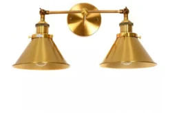 Applique lampada da parete stile Industriale vintage GUBI DUO Ottone