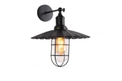Applique lampada da parete stile industriale vintage LATARO Nero