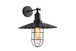 Applique lampada da parete stile industriale vintage LATARO Nero