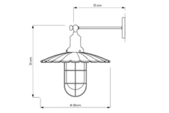 Applique lampada da parete stile industriale vintage LATARO Nero
