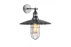 Applique lampada da parete stile industriale vintage LATARO Argento Antico