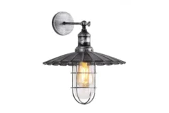 Applique lampada da parete stile industriale vintage LATARO Argento Antico