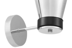 Applique moderna cromo e vetro Fabro W1
