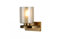 Applique ottone con paralume vetro opaco SANTINI W1