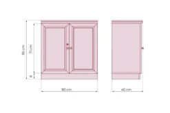 Armadietto 2 ante chiuse per ufficio o studio in stile classico PRESTIGE C625B