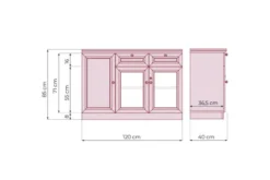 Armadietto 3 ante per ufficio o studio in stile classico PRESTIGE C635A