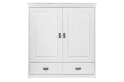 Armadietto legno massello 2 ante bianco toscano shabby