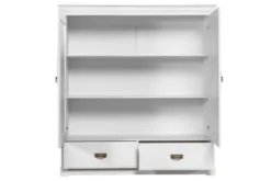 Armadietto legno massello 2 ante bianco toscano shabby