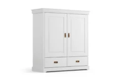 Armadietto legno massello 2 ante bianco toscano shabby