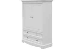 Armadietto shabby chic pino massello bianco