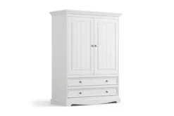 Armadietto shabby chic pino massello bianco