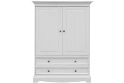 Armadietto shabby chic pino massello bianco