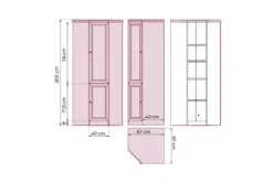 Armadio angolare classico per ufficio PRESTIGE C610