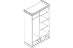 Armadio 2 ante legno massello bianco toscano country shabby